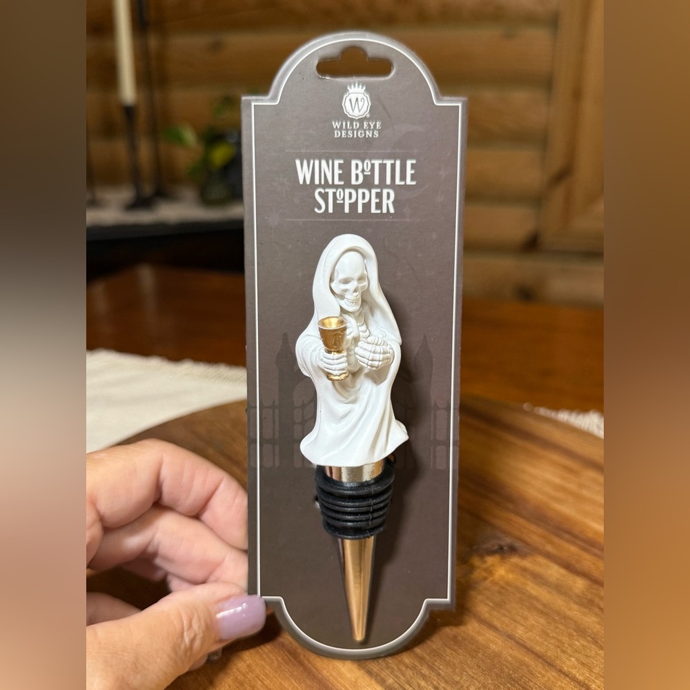 SKELETON GHOST Halloween Wine Bottle Stopper
